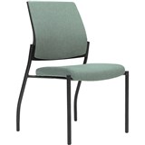 URBIN 4 LEG CHAIR GLIDES BLACK FRAME CLOUD SEAT INNER AND OUTER BACK