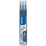 PILOT BLSFR7 FRIXION ERASABLE ROLLERBALL GEL REFILL MEDIUM 07MM BLUE BLACK PACK 3