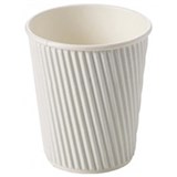 CAPRI RIPPLE DOUBLE WALL CUP 8OZ WHITE BOX 500