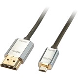 LINDY 41678 CROMO LINE SLIM HDMI TO MICRO HDMI CABLE WITH ETHERNET 3M BLACK