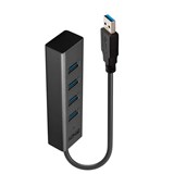 LINDY 43324 4PORT HUB USBA 30 BLACK