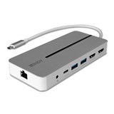LINDY 43360 USBC LAPTOP MINI DOCKING STATION SILVERWHITE