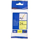 BROTHER TZEFX651 FLEXIBLE LABELLING TAPE 24MM BLACK ON YELLOW