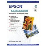 EPSON S041342 ARCHIVAL MATTE PHOTO PAPER 192GSM A4 WHITE PACK 50