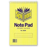 SPIRAX 563A NOTEBOOK REPORTERS SPIRAL BOUND TOP OPEN 200 PAGE 200 X 127MM