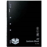 SPIRAX P906 LECTURE BOOK 7MM RULED 7 HOLE PUNCHED WIRO BOUND A4 BLACK