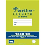 WRITER PREMIUM PROJECT BOOK 24MM PLAINDOTTED THIRDS 70GSM 64 PAGE 330 X 240MM CLOUDS