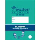 WRITER PREMIUM PLAYBOOK 24MM PLAINRULED 100GSM 64 PAGE 330 X 240MM SEESAW