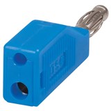 BANANA PLUG PIGGYBACK STYLE 4MM BLUE