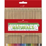 FABERCASTELL NATURAL COLOUR PENCILS ASSORTED PACK 24