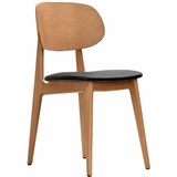 DURAFURN BAN CHAIR BLACK DOLARO VINYL SEAT TROJAN OAK FRAME