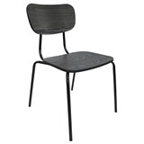 DURAFURN TIRAMISU CHAIR BLACK FRAME BLACK PLY