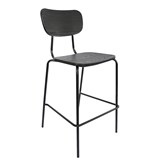 DURAFURN TIRAMISU BARSTOOL BLACK FRAME BLACK PLY