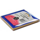 RAINBOW KINDER SHAPES PAPER SQUARE 85GSM 125MM FLURO ASSORTED PACK 100