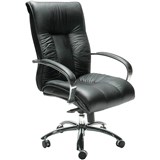 SYLEX BIG BOY EXECUTIVE CHAIR 1LEVER MEDIUM BACK LEATHER BLACK
