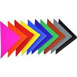 RAINBOW KINDER SHAPES PAPER TRIANGLE 85GSM 125 X 180MM GLOSSY ASSORTED PACK 720