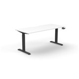 RAPIDLINE BOOST CRANK SINGLE SIDED WORKSTATION 1200 X 750 X 705MM NATURAL WHITE TOP AND BLACK SATIN FRAME