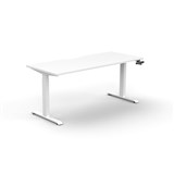 RAPIDLINE BOOST CRANK SINGLE SIDED WORKSTATION 1800 X 750 X 705MM NATURAL WHITE TOP AND WHITE SATIN FRAME