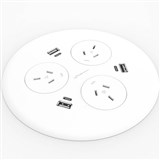 RAPIDLINE BLINKY 3GPO 3USB TAG LEAD WHITE