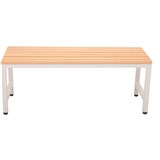 RAPIDLINE SINGLE SIDED BENCH SEAT 1000 X 360 X 400MM SILVER GREYLIGHT OAK