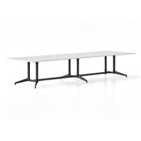 RAPIDLINE TYPHOON MEETING AND BOARDROOM TABLE RECTANGLE 4000 X 1200MM NATURAL WHITE TOP AND BLACK PC ALL OVER FRAME