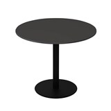 RAPIDLINE ESTILLO ROUND TABLE DISC BASE 1200 X 755MM BLACK TOP AND BLACK PC