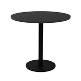 RAPIDLINE ESTILLO ROUND TABLE DISC BASE 900 X 755MM BLACK TOP AND BLACK PC