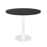 RAPIDLINE ESTILLO ROUND TABLE DISC BASE 900 X 755MM BLACK TOP AND WHITE PC