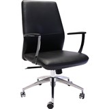RAPIDLINE CL3000M SLIMLINE EXECUTIVE CHAIR MEDIUM BACK ARMS BLACK