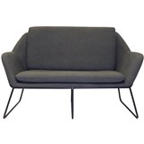 RAPIDLINE CARDINAL LOUNGE CHAIR 2 SEATER CHARCOAL ASH