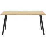 RAPIDLINE ETERNITY HIGH BAR TABLE 2100 X 750MM NATURAL OAKBLACK