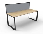 RAPID INFINITY DELUXE 1 PERSON LOOP LEG SINGLE SIDED WORKSTATION WITH SCREEN