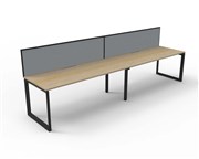 RAPID INFINITY DELUXE 2 PERSON LOOP LEG SINGLE SIDED WORKSTATION WITH SCREEN