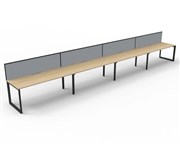 RAPID INFINITY DELUXE 4 PERSON LOOP LEG SINGLE SIDED WORKSTATION WITH SCREEN
