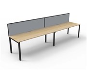 RAPID INFINITY DELUXE 2 PERSON PROFILE LEG SINGLE SIDED WORKSTATION WITH SCREEN
