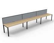 RAPID INFINITY DELUXE 3 PERSON PROFILE LEG SINGLE SIDED WORKSTATION WITH SCREEN