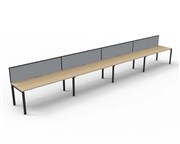 RAPID INFINITY DELUXE 4 PERSON PROFILE LEG SINGLE SIDED WORKSTATION WITH SCREEN