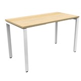 RAPIDLINE DELUXE PROFILE STEEL FRAME TABLE 1200 X 600MM NATURAL OAKWHITE