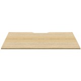 RAPIDLINE SCREEN SCALLOPED DESK TOP 1500 X 750 NATURAL OAK