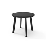 RAPIDLINE ETERNITY ROUND COFFEE TABLE 500 X 450MM BLACK TOP AND BLACK PC FRAME