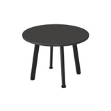 RAPIDLINE ETERNITY ROUND COFFEE TABLE 600 X 450MM BLACK TOP AND BLACK PC FRAME