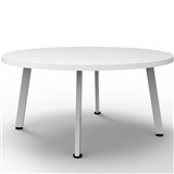 RAPIDLINE ETERNITY COFFEE TABLE 900MM DIA NATURAL WHITEWHITE SATIN