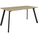 RAPIDLINE ETERNITY MEETING TABLE 1500 X 750MM NATURAL OAKBLACK