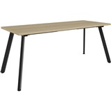 RAPIDLINE ETERNITY MEETING TABLE 1800 X 750MM NATURAL OAKBLACK