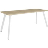 RAPIDLINE ETERNITY MEETING TABLE 1800 X 750MM NATURAL OAKWHITE