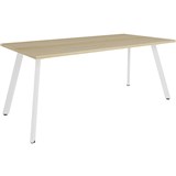 RAPIDLINE ETERNITY MEETING TABLE 1800 X 900MM NATURAL OAKWHITE