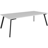 RAPIDLINE ETERNITY MEETING TABLE 2400 X 1200MM NATURAL WHITEBLACK