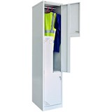 GO STEEL LOCKER 2 STEP DOOR 380 X 455 X 1830MM SILVER GREY