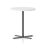 RAPIDLINE KOLO SIDE AND COFFEE TABLE 500 X 587MM WHITE TOP AND BLACK PC FRAME