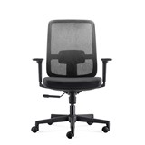 RAPIDLINE LOTTO MEDIUM BACK MESH OPERATOR CHAIR 685 X 580 X 950MM BLACK FRAME AND BLACK MESH